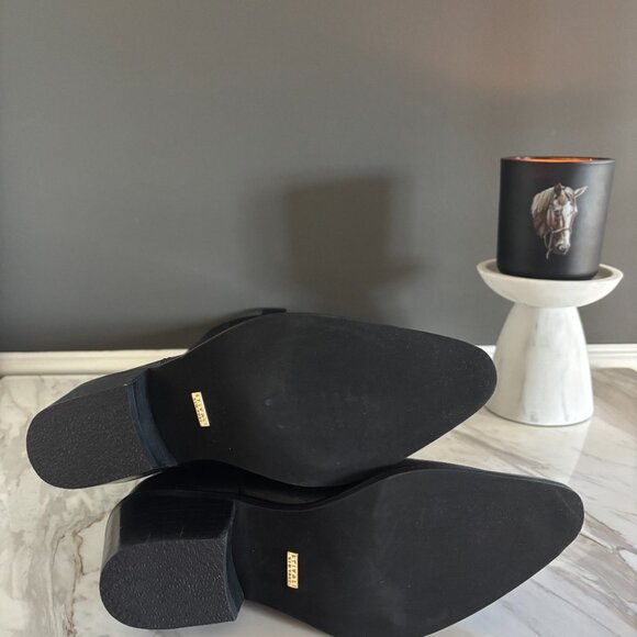 NWT STIVALI Jolene western inspired cowboy boots in black leather 20% off SALE! - Picture 4 of 5